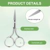 Gjinxi 2Pcs Professional Grooming Scissors, Eyebrow Scissors, Trimming Stainless Steel Fine Straight Tip Scissors Men Small Scissors for Hair, Eyebrows, Nose Hair, Beard, Eyelashes view 3