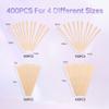 400PCS Wooden Wax Sticks, 4 size,Quality Disposable Wooden Spatulas for Waxing for Eyebrow Face for Hair Removal Body Legs Facial,Wood Craft Sticks for Warm and Hot Waxes view 2