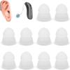 10pcs Hearing Aid Domes 8mm, Medium Double Layer Close Hearing Aid Power Domes Silicone Ear Tips Replacement Resound Hearing Accessories (White) view 1