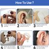 10pcs Hearing Aid Domes 8mm, Medium Double Layer Close Hearing Aid Power Domes Silicone Ear Tips Replacement Resound Hearing Accessories (White) view 4