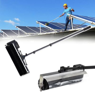 pedenencelia Solar Panel Electric Cleaning Tool,7.5m Solar Panel Cleaning Brush- With Rotating/-No Dead Corner Cleaningtelescopic Handle Brush For Outdoor Cleaning