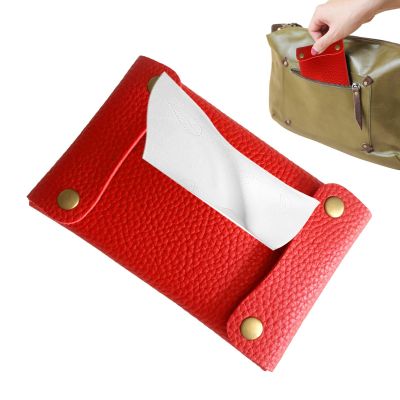 Sanitary Pad Storage Bag - Soft Tissue Holder Reusable Tissue Travel Pouch | Paper PU Leather Case, Sanitary Bags for Bathroom, Small Items