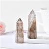 1PC Natural Smoky Quartz Stone Obelisk Quartz Point Wand For Home,Smoky Quartz,50-60mm view 3