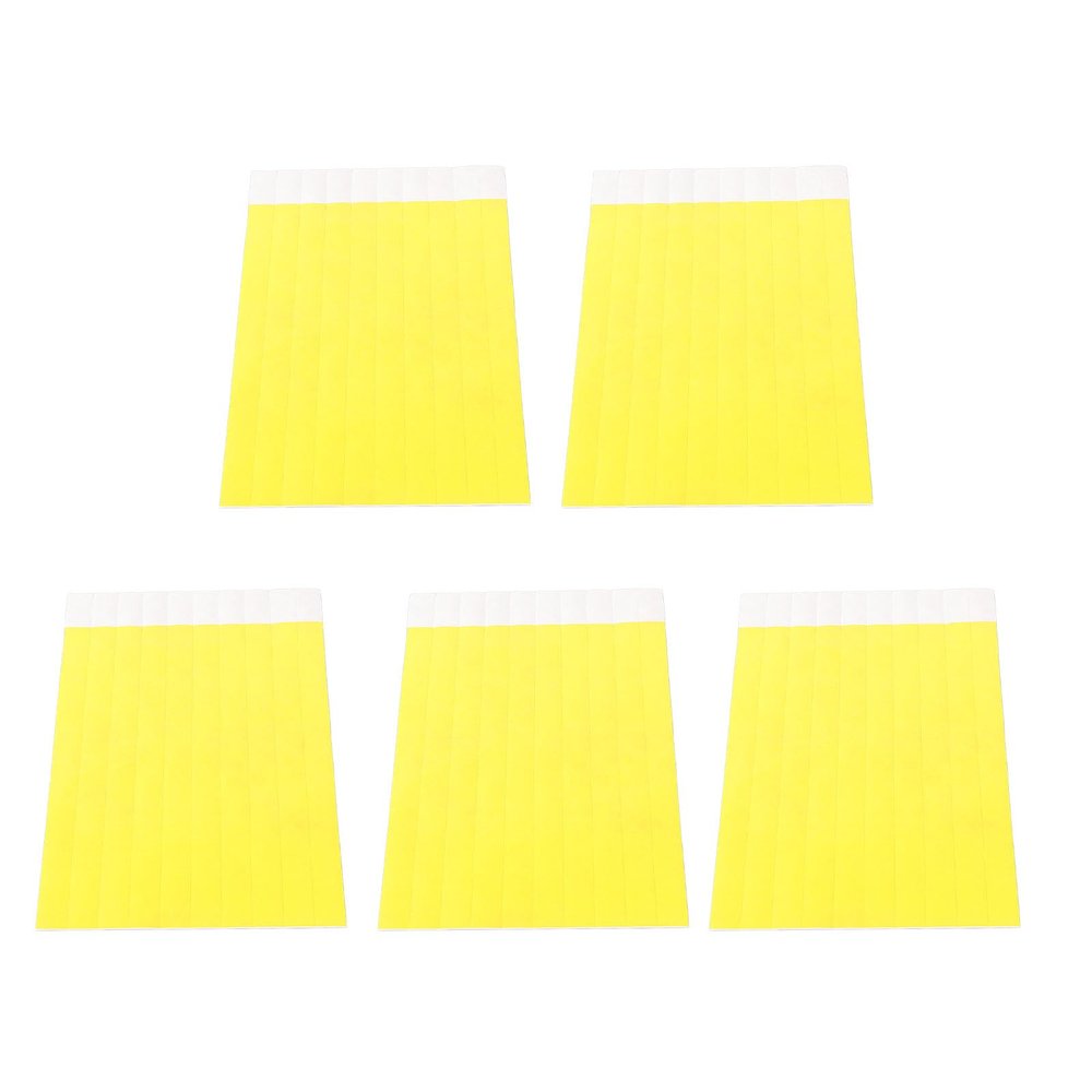 500PCS Yellow Paper Wristband Tear Resistant Hand Bands for Events, Exhibitions and More