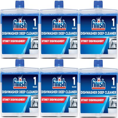 Finish Dishwasher Machine Cleaner | Original | Pack of 6, 250ml Each |Deep Cleans and Helps to prolong life of your dishwasher