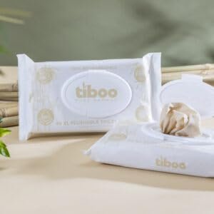 Tiboo Flushable Unwhitened Bamboo Moist Toilet Tissue 2448 XL Sheets