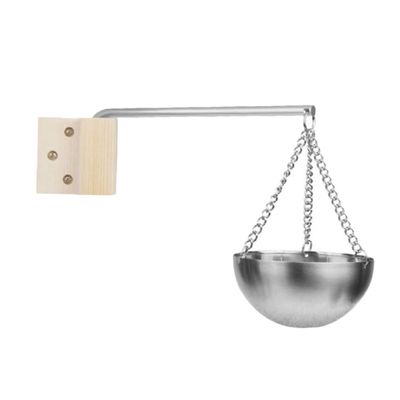 ORFOFE Essential Oil Bowl Holder for Sauna Wall-mounted Aromatherapy Container Swing Arm for and Beauty Salon Use Stainless Steel Design