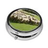 Sheep and Lambs Printed Mini Round Pill Box,Pill Box 3 Compartment Medicine Pill Case, Pill Organizer Travel Pillbox, Portable Pill Box for Pocket, Home, Office Use view 3