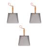 3 Pcs Stainless Steel Mini Desktop Dustpan Set - Compact Silver Dust Pan for Kitchen, Office, and Home Cleaning view 1
