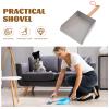 3 Pcs Stainless Steel Mini Desktop Dustpan Set - Compact Silver Dust Pan for Kitchen, Office, and Home Cleaning view 4