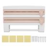 Wall Mounted Cling Film Holder, Plastic Film Dispenser and Cutter, Cling Film Dispenser with Cutter and Side Button, Multifunctional Storage Cutter Rack view 1