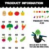 24pcs Cute Cucumbers Corn Peas Chili Dessert Cupcake Topper Funny Vegetable Theme Decor Supplies Baby Shower Boys Girls Happy Birthday Decorations view 4