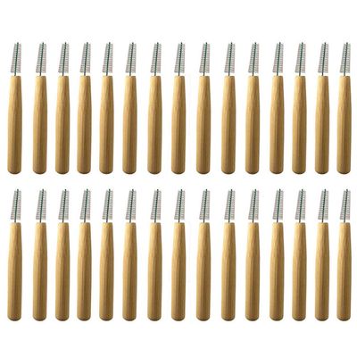 20 PCS Interdental Brush Bamboo Braces Brush Tooth Flossing Head Oral Dental Hygiene Flosser Cleaners Toothpick Dental Tooth Cleaning Tools/821