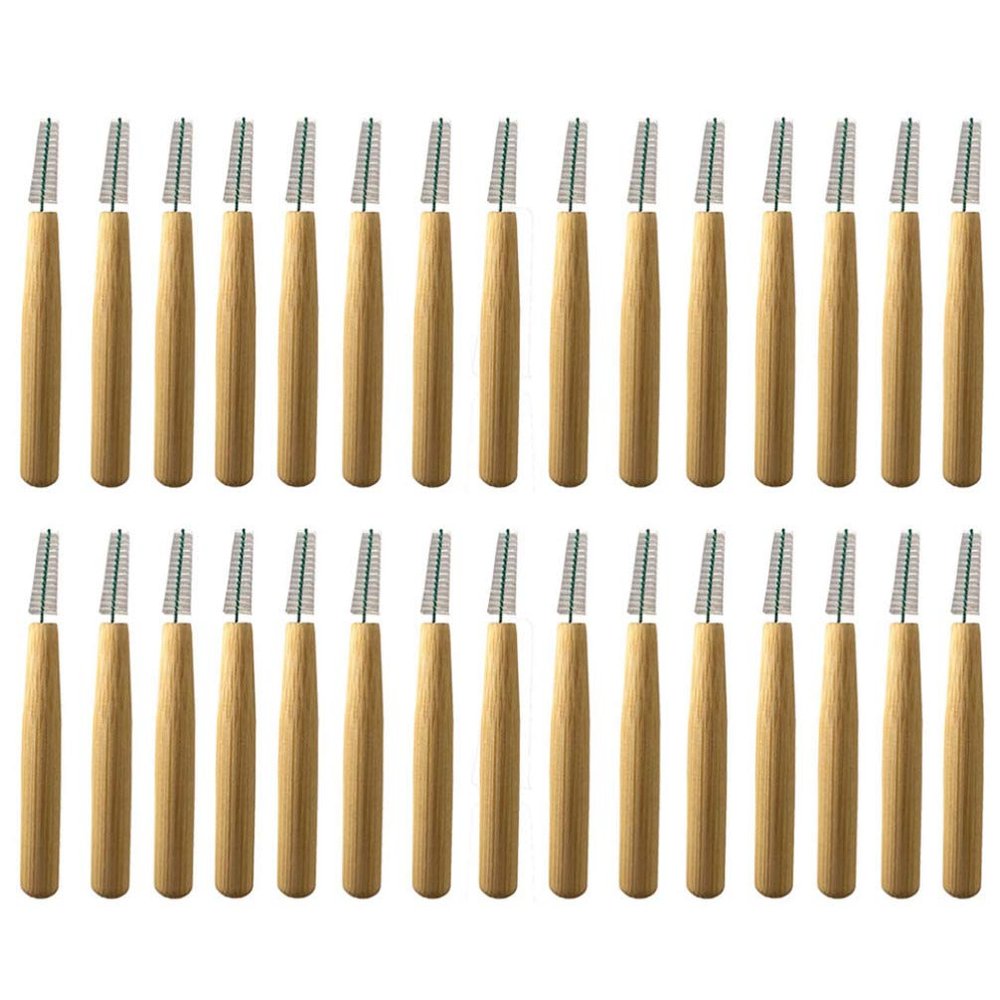 20 PCS Interdental Brush Bamboo Braces Brush Tooth Flossing Head Oral Dental Hygiene Flosser Cleaners Toothpick Dental Tooth Cleaning Tools/821