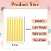 100pcs 5x7'' Yellow Stripe Paper Bag Sweet Bags Candy Bags,Striped Paper Bag for Sweets,Yellow Sweetie Party Bags for Kids Girls Boys Halloween Wedding Birthday Party Christmas Paper Bag view 2