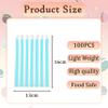 100Pcs Baby Blue Paper Sweet Bags Small, Blue and White Candy Stripe Paper Bag, Mini Party Sweetie Bags for Kids Girls Boys Halloween Christmas Wedding Birthday Party- 5x7'' view 2