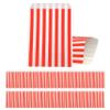 100pcs 5x7'' Red Stripe Paper Bag Sweet Candy Bags for Sweets,Red Sweetie Party Bags for Kids Girls Boys Christmas Halloween Wedding Birthday Party view 1