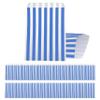 100pcs 5x7'' Blue Stripe Paper Bags - Sweet Bags for Kids, Girls & Boys - Perfect for Parties, Weddings, Birthdays, Halloween & Christmas view 1