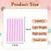 100Pcs Pink Paper Sweet Bags Small, Pink and White Candy Stripe Paper Bag, Mini Party Sweetie Bags for Kids Girls Boys Halloween Christmas Wedding Birthday Party- 5x7'' view 2