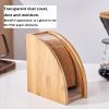 Hand-made coffee filter paper storage box Fan dust holder Universal filter paper box wooden storage rack view 2