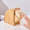 Hand-made coffee filter paper storage box Fan dust holder Universal filter paper box wooden storage rack view 4