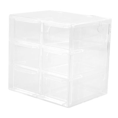 Healvian Acrylic Drawer Storage Box for Eyewear Multipurpose Desk Organizer Dust Case Compartments for Bathroom Vanity