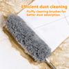 Feather Duster,Dusters For Cleaning Extendable,With30-240cm Pole Telescopic Cobweb Brush Grey4Pcs view 4