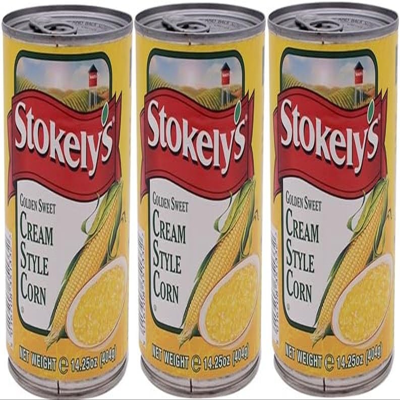 3 packs of Stokelys Cream Style Corn in Tin 404g (3 Cans)