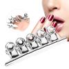 5Pcs Nail Extension Clips,Stainless Curve C Nail Curvature Pinching Clips,Multi-functional Nail Art Accessories Metal Finger Nail Extension Tools for Nail Salon Home Kitchen Office view 3