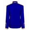 Fowjknww Medieval Clothing Men's Gold Embroidered Fashion Blazer Halloween Carnival Fancy Dress Retro Victorian Cosplay Jacket Gothic Steampunk Outfits Leisure Suit Coat, blue, 3XL view 2