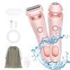 AOGOE Lady Shavers for Women 2-in-1, Waterproof Bikini Trimmer Woman, Nose Trimmer Rechargeable, Pubic Hair Trimmer for Women Wet and Dry, Painless Electric Foil Shaver for Face Underarm Legs Body view 1