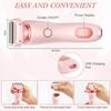 AOGOE Lady Shavers for Women 2-in-1, Waterproof Bikini Trimmer Woman, Nose Trimmer Rechargeable, Pubic Hair Trimmer for Women Wet and Dry, Painless Electric Foil Shaver for Face Underarm Legs Body view 2