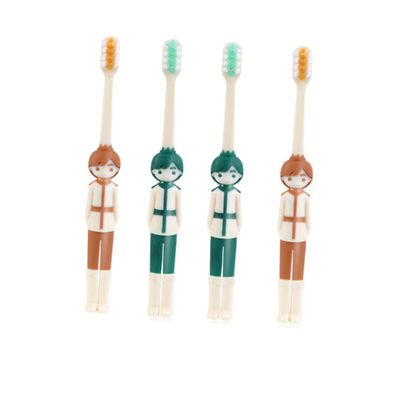 PLAFOPE 4pcs Daily Use Boy Girl Toothbrush Boys and Girls Toothbrush Ultra-fine Bristles Ergonomic Manual Tooth Brush