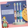 PLAFOPE 4pcs Daily Use Boy Girl Toothbrush Boys and Girls Toothbrush Ultra-fine Bristles Ergonomic Manual Tooth Brush view 2