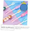 PLAFOPE 4pcs Daily Use Boy Girl Toothbrush Boys and Girls Toothbrush Ultra-fine Bristles Ergonomic Manual Tooth Brush view 3