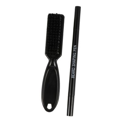 Mikinona 2pcs Beard Filler Pen Brush Mustache Pencil for Men Styling Tool Beard Brush Small Compact Confidence Boost