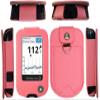 Fitted Leather Case W/Screen Protector & Pocket (Lanyard Included) for Freestyle Libre 3, Freestyle Libre 2 (Pink) view 1