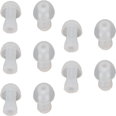 10 Pcs Ear Tips, Soft Silicone Earplug Domes for BTE, ITE and Pocket Ear Bud Replacements, Ear Care, Earplugs (Medium)