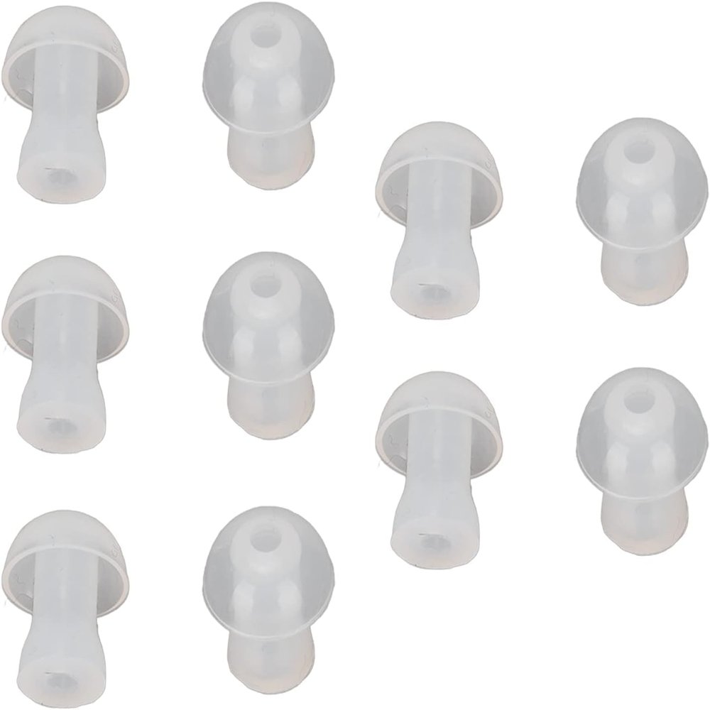 10 Pcs Ear Tips, Soft Silicone Earplug Domes for BTE, ITE and Pocket Ear Bud Replacements, Ear Care, Earplugs (Medium)