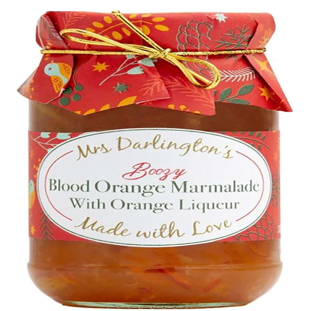 Mrs Darlington's Boozy Blood Orange Marmalade with Orange Liqueur - 340g