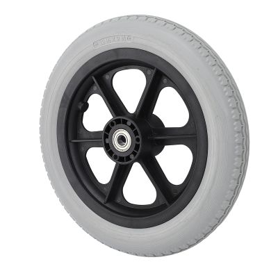 12in Solid PU Wheelchair Caster, Non Slip Wheel for Mobility Devices, for Wheelchairs, Walkers