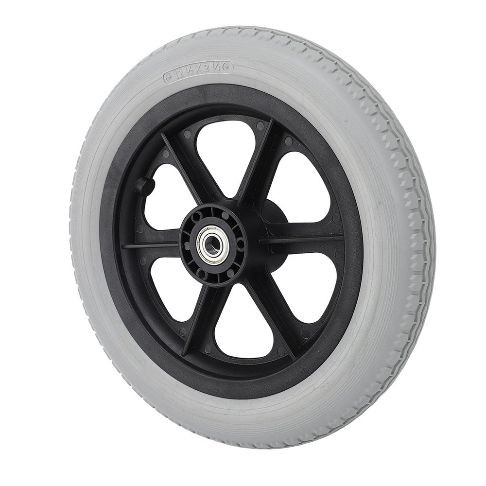 12in Solid PU Wheelchair Caster, Non Slip Wheel for Mobility Devices, for Wheelchairs, Walkers