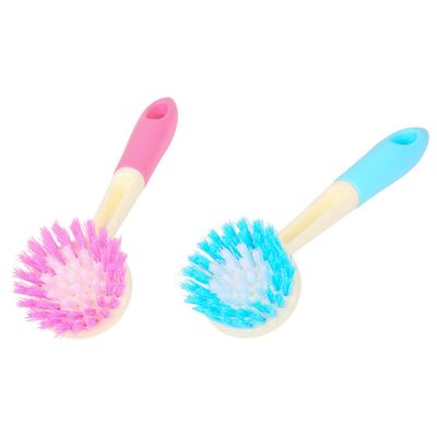 UTHCLO 3pcs Multi Functional Kitchen Cleaning Brushes with Plastic Handle for Bowl and Glass Effective for Hard-to-reach Areas Reduces Cleaning Time Random Color