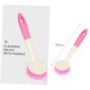 UTHCLO 3pcs Multi Functional Kitchen Cleaning Brushes with Plastic Handle for Bowl and Glass Effective for Hard-to-reach Areas Reduces Cleaning Time Random Color view 2