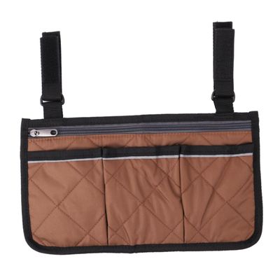 BCOATH Wheelchair Storage Bag Side Storage Pouch Multi-Pockets Sturdy Organizer for Wheelchair Armrest Convenient Side Bag for Outdoor and Daily Use