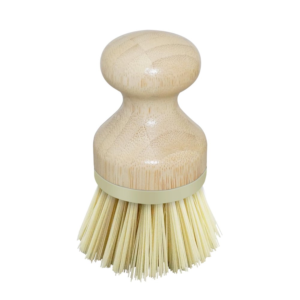 Oggi Dish, Bamboo, Khaki, Palm Brush