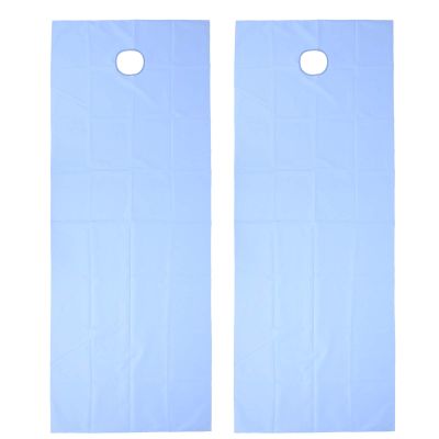 2 Pieces Spa Cover of Breathable Massage Table Oilproof Beauty Salon Bed Sheet (Blue)