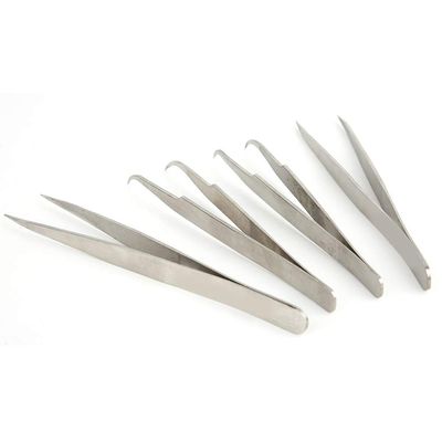 4PCS Stainless Steel Tweezer Straight Amp Curved Anti Static Tweezers Sewing Machine Accessories