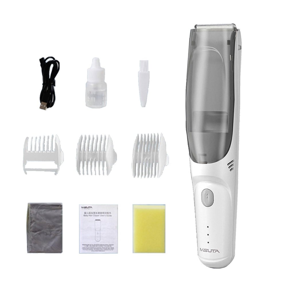 Baby Electric Hair Trimmer Hair Shaver Waterproof Hair Suction Hair Cutting Tool Portable Household Hair Cutter