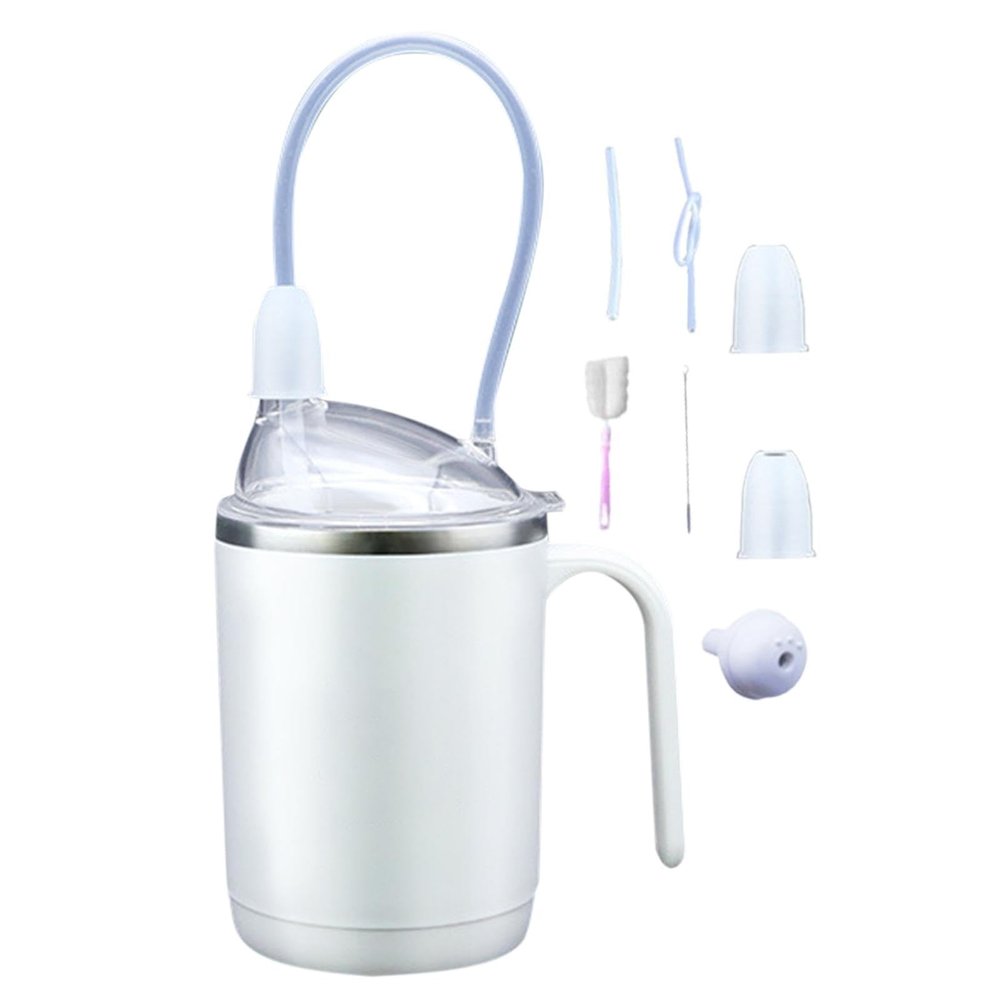 Tianeri Drinking Beaker Cup for Disabled Adults - Straw Sip Cups for Adults with Limited Mobility,Adult Sippy Cup with Handle for Maternity Drink Water